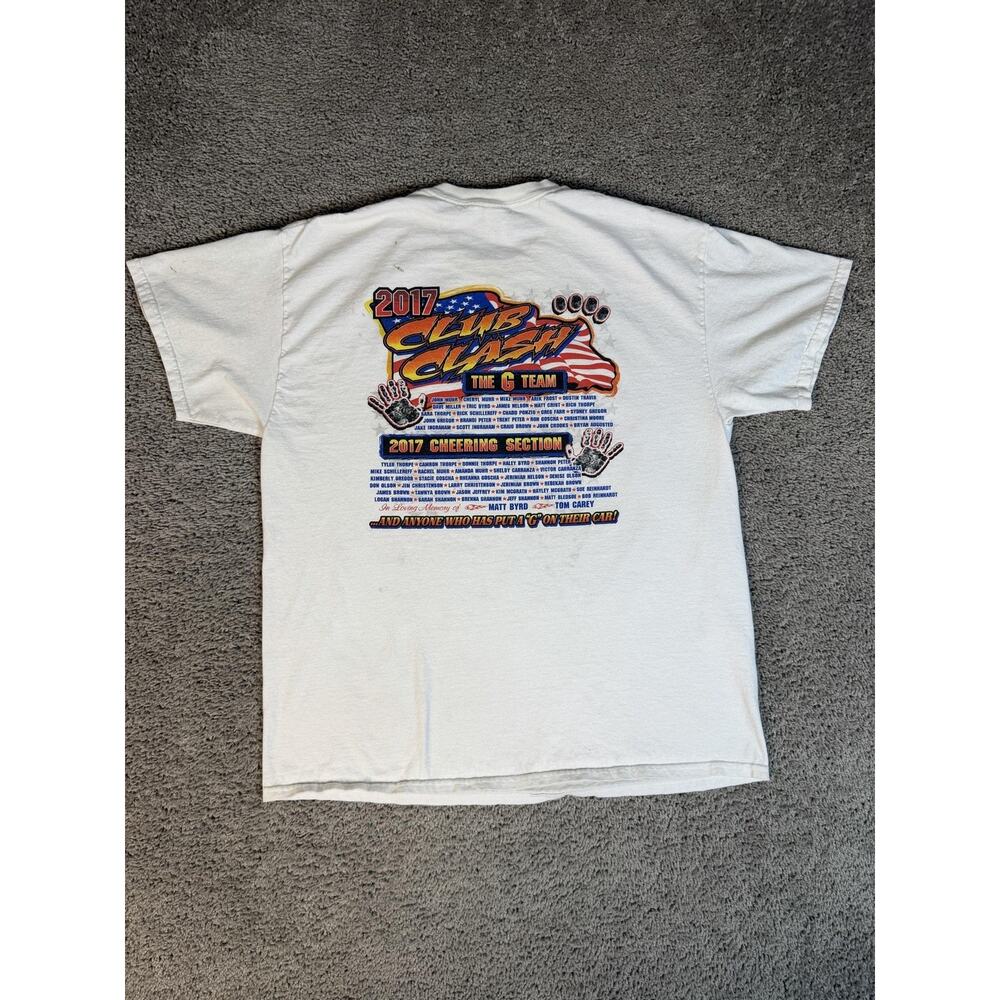 Gildan Shirt Mens XL White Disorganized Grime Car Graphic Crew Neck Cotton - Picture 7 of 12